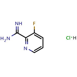 Chemical structure of 3-Fluoropyridine-2-carboximidamide hydrochloride , CAS 246872-67-3, AChemBlock O32720
