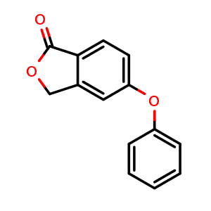 Chemical structure of 5-Phenoxy-3H-2-benzofuran-1-one , CAS 57830-14-5, AChemBlock O32828