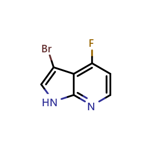 Chemical structure of 3-Bromo-4-fluoro-7-azaindole , CAS 1190320-00-3, AChemBlock O32904