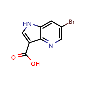 Chemical structure of 6-Bromo-4-azaindole-3-carboxylic acid , CAS 1190319-56-2, AChemBlock O32921