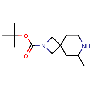 Chemical structure of tert-butyl 6-methyl-2,7-diazaspiro[3.5]nonane-2-carboxylate , CAS 1194374-77-0, AChemBlock O32966
