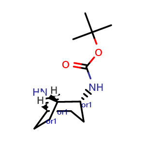 Chemical structure of endo-2-(boc-amino)-8-azabicyclo[3.2.1]octane , CAS 1408076-01-6, AChemBlock O33001