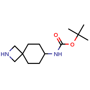 Chemical structure of tert-butyl N-{2-azaspiro[3.5]nonan-7-yl}carbamate , CAS 1434142-07-0, AChemBlock O33064