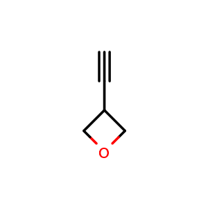 Chemical structure of 3-ethynyloxetane , CAS 1290541-38-6, AChemBlock O33083