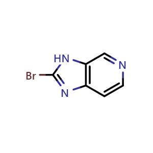 Chemical structure of 2-bromo-3H-imidazo[4,5-c]pyridine , CAS 1557344-85-0, AChemBlock O33095