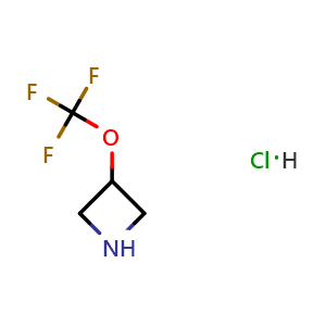 Chemical structure of 3-(Trifluoromethoxy)azetidine hydrochloride , CAS 1803590-72-8, AChemBlock O33154