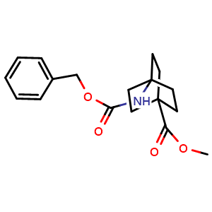 Chemical structure of methyl 4-{[(benzyloxy)carbonyl]amino}bicyclo[2.2.2]octane-1-carboxylate , CAS 862501-91-5, AChemBlock O33155