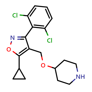 4-{[5-cyclopropyl-3-(2,6-dichlorophenyl)-1,2-oxazol-4-yl]methoxy}piperidine