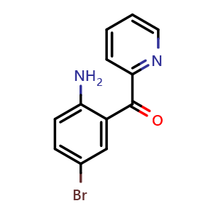 Chemical structure of 4-bromo-2-(pyridine-2-carbonyl)aniline , CAS 1563-56-0, AChemBlock O33305