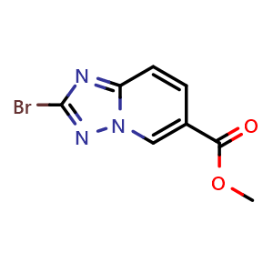 Chemical structure of methyl 2-bromo-[1,2,4]triazolo[1,5-a]pyridine-6-carboxylate , CAS 1795232-59-5, AChemBlock O33439