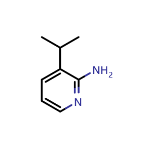 Chemical structure of 3-(propan-2-yl)pyridin-2-amine , CAS 1101060-79-0, AChemBlock O33456
