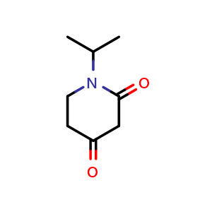 Chemical structure of 1-(propan-2-yl)piperidine-2,4-dione , CAS 904301-91-3, AChemBlock O33468