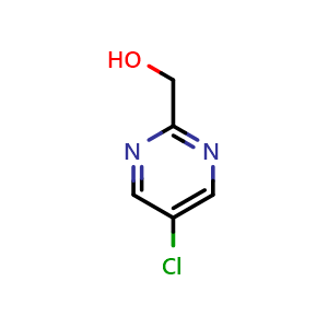 Chemical structure of (5-chloropyrimidin-2-yl)methanol , CAS 944902-98-1, AChemBlock O33482