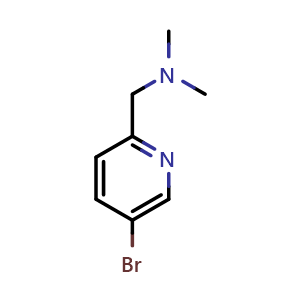 Chemical structure of [(5-bromopyridin-2-yl)methyl]dimethylamine , CAS 908271-69-2, AChemBlock O33494
