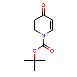 Chemical structure of tert-butyl 4-oxo-2,3-dihydropyridine-1-carboxylate , CAS 325486-45-1, AChemBlock O33517