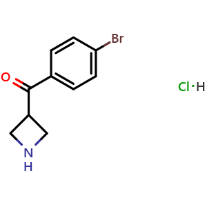 Chemical structure of 3-(4-bromobenzoyl)azetidine hydrochloride , CAS 1864074-80-5, AChemBlock O33557