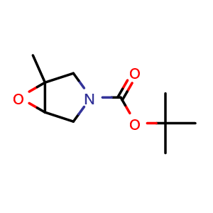 Chemical structure of 3-boc-1-methyl-6-oxa-3-azabicyclo[3.1.0]hexane , CAS 897445-50-0, AChemBlock O33583
