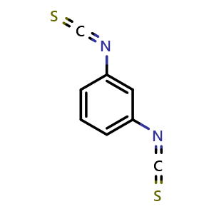 Chemical structure of 1,3-Phenylene diisothiocyanate , CAS 3125-77-7, AChemBlock O33634