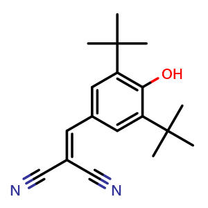 Chemical structure of Tyrphostin 9 , CAS 10537-47-0, AChemBlock O33723