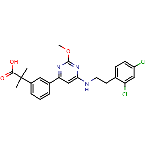 Chemical structure of PGD2-inhibitor , CAS 885066-67-1, AChemBlock O33784