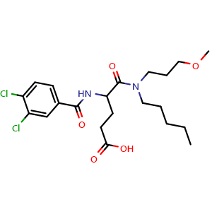 Chemical structure of Loxiglumide , CAS 107097-80-3, AChemBlock O33792