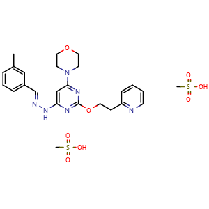 Chemical structure of Apilimod mesylate , CAS 870087-36-8, AChemBlock O33823