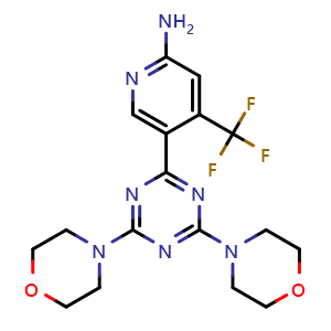 Chemical structure of PQR-309 , CAS 1225037-39-7, AChemBlock O33855