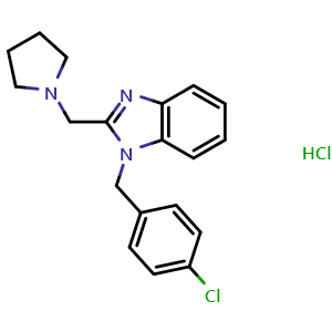 Chemical structure of Clemizole hydrochloride , CAS 1163-36-6, AChemBlock O33911