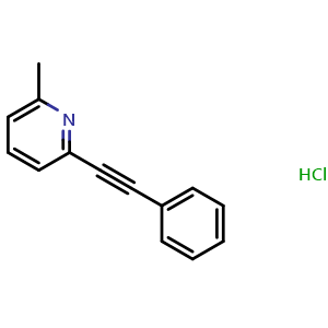 Chemical structure of MPEP hydrochloride , CAS 219911-35-0, AChemBlock O33932