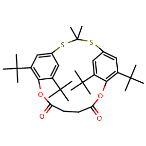 Chemical structure of Probucol disuccinate , CAS 216168-45-5, AChemBlock O33943