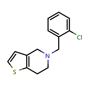Chemical structure of Ticlopidine , CAS 55142-85-3, AChemBlock O33952