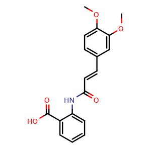 Chemical structure of trans-Tranilast , CAS 70806-55-2, AChemBlock O33953