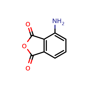 Chemical structure of 4-Aminoisobenzofuran-1,3-dione , CAS 17395-99-2, AChemBlock O34033