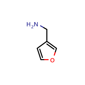 Chemical structure of Furan-3-ylmethanamine , CAS 4543-47-9, AChemBlock O34052