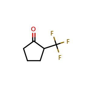 Chemical structure of 2-(Trifluoromethyl)cyclopentanone , CAS 95524-19-9, AChemBlock O34099