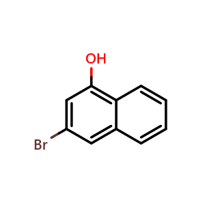 Chemical structure of 3-Bromo-1-hydroxynaphthalene , CAS 90767-17-2, AChemBlock O34141