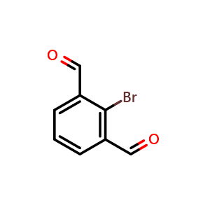 Chemical structure of 2-Bromoisophthalaldehyde , CAS 79839-49-9, AChemBlock O34175