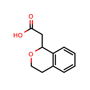 Chemical structure of (Isochroman-1-yl)acetic acid , CAS 22901-11-7, AChemBlock O34184