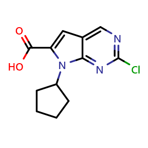 2-Chloro-7-cyclopentyl-7H-pyrrolo[2,3-d]pyrimidine-6-carboxylic acid