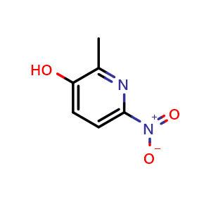 Chemical structure of 2-Methyl-6-nitro-pyridin-3-ol , CAS 15128-84-4, AChemBlock O34208