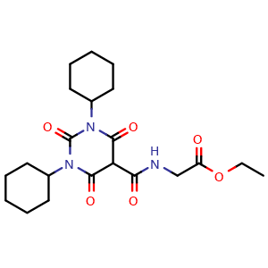 [(1,3-Dicyclohexyl-2,4,6-trioxo-hexahydro-pyrimidine-5-carbonyl)-amino]-acetic acid ethyl ester
