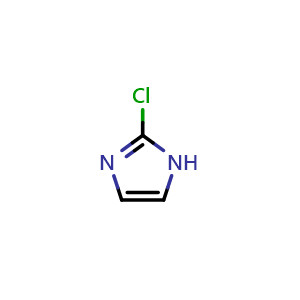 Chemical structure of 2-Chloro-1H-imidazole , CAS 16265-04-6, AChemBlock O34261