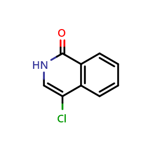 Chemical structure of 4-Chloroisoquinolin-1(2H)-one , CAS 56241-09-9, AChemBlock O34319