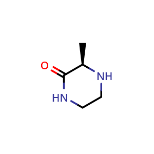 Chemical structure of (R)-3-Methylpiperazin-2-one , CAS 922178-61-8, AChemBlock O34330