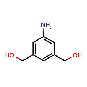 Chemical structure of 5-Amino-1,3-dihydroxymethylbenzene , CAS 71176-54-0, AChemBlock O34358