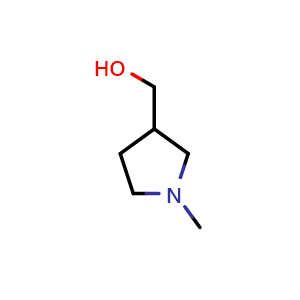 Chemical structure of (1-Methylpyrrolidin-3-yl)methanol , CAS 5021-33-0, AChemBlock O34373