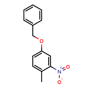 Chemical structure of 1-((4-Methyl-3-nitrophenoxy)methyl)benzene , CAS 24239-67-6, AChemBlock O34416