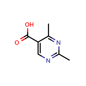 Chemical structure of 2,4-Dimethylpyrimidine-5-carboxylic acid , CAS 74356-36-8, AChemBlock O34423