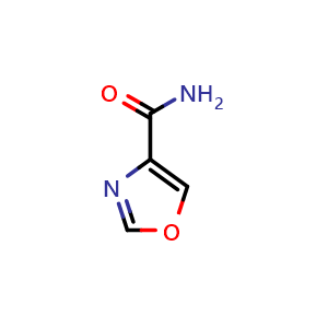Chemical structure of Oxazole-4-carboxamide , CAS 23012-15-9, AChemBlock O34456