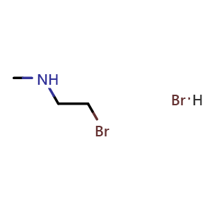 Chemical structure of 2-Bromo-N-methylethanamine hydrobromide , CAS 40052-63-9, AChemBlock O34465